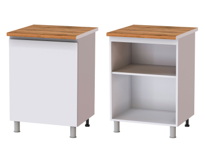 Кухонный шкаф нижний 600 Плейона (белый) Кухонный шкаф нижний 600 Плейона (белый)