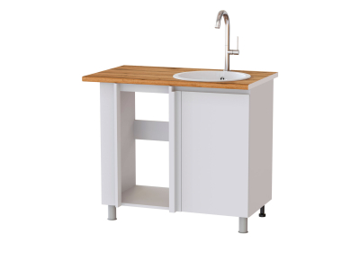 Кухонный шкаф нижний угловой 1000 Плейона (белый)