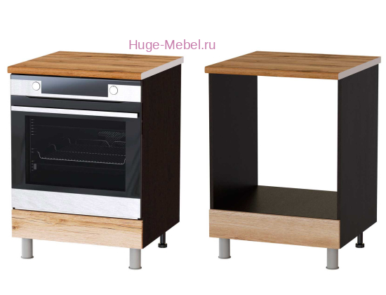 Кухонный шкаф под духовку 600 Плейона (венге/дуб делано)