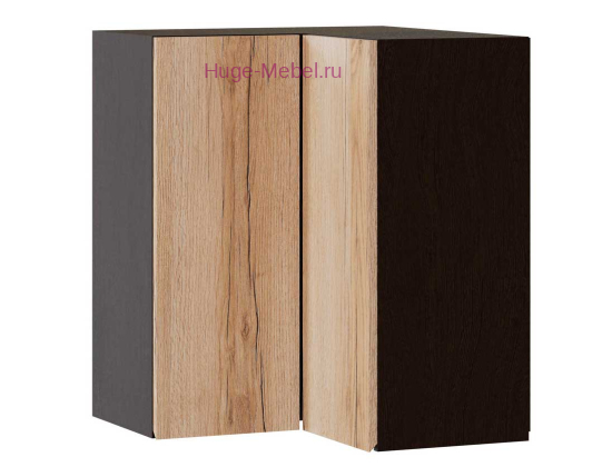 Кухонный шкаф верхний угловой 600 Плейона (венге/дуб делано)