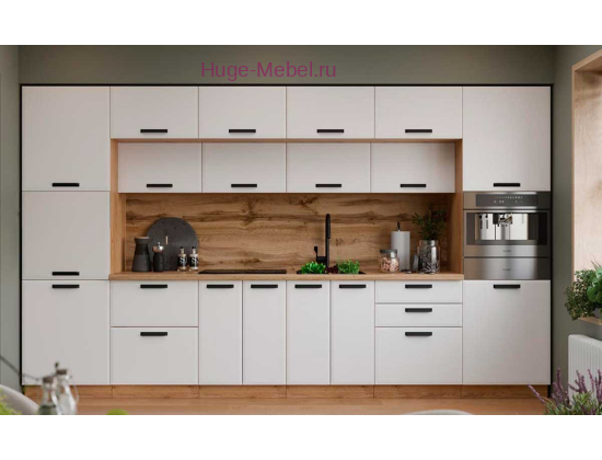 Кухня 3.6 метра с антресолями "Призма"