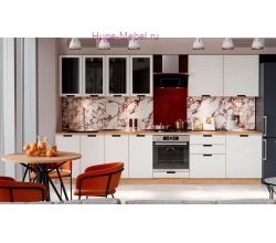 Белая кухня 3.4 метра "Сахара"