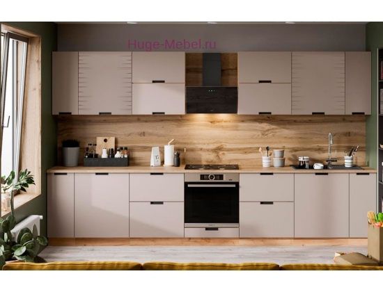 Кухня 3.6 метра "Сахара" латте