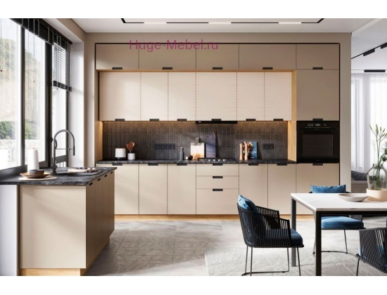 Кухня трехуровневая 3.4 метра "Сахара"