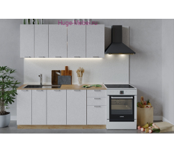 Кухня 180 см "Бетон белый"