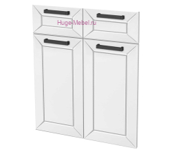 Кухонный фасад Ф-51-М холст белый (Альфа)