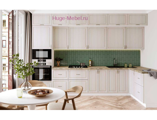 Угловая кухня с антресолями 350х150 "Юлия"