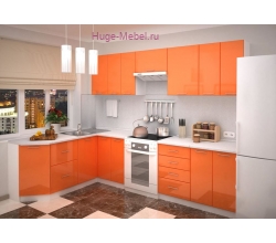 Угловая кухня "Ксения 160х290 оранж"