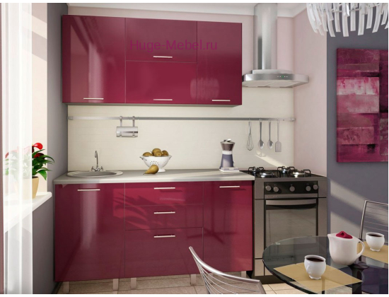 Маленькая кухня "Ксения Бордо" 1 метр 30 см