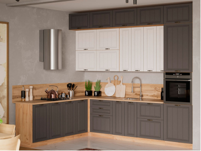 Угловая кухня 300х220 "Мария" высотой 270 см Угловая кухня 300х220 "Мария" высотой 270 см