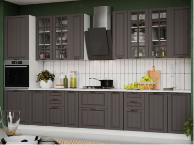 Кухня 3.8 метра "Мария" графит Кухня 3.8 метра "Мария" графит