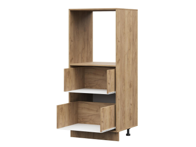 Корпус кухонного пенала малого с 2 ящиками 600 ПВ (дуб крафт)