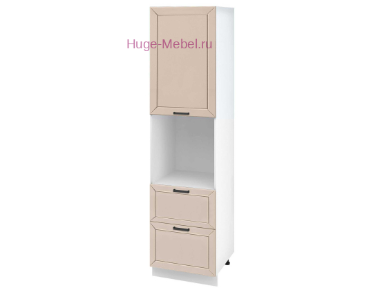 Пенал кухонный с нишей и ящиками высокий 600 Альфа (брюле)