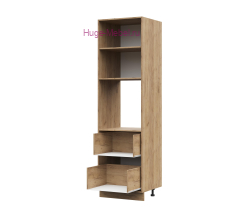 Корпус кухонного пенала с 2 ящиками 600х2140 ПВ (дуб крафт)