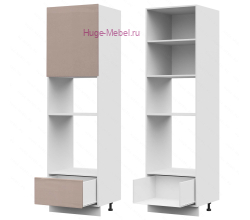 Пенал кухонный для встраиваемой техники 600 Ксения (кофе с молоком)