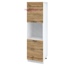 Пенал кухонный напольный с нишей 600 Пасаденна (дуб вотан)