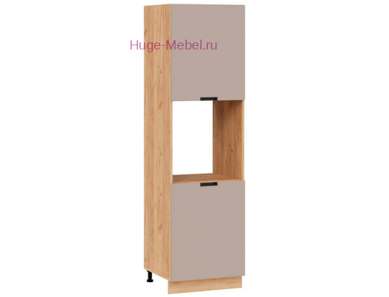 Пенал кухонный напольный с нишей 600 Сахара (латте) корпус крафт