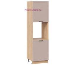 Пенал кухонный напольный с нишей 600 Альфа (латте) корпус крафт