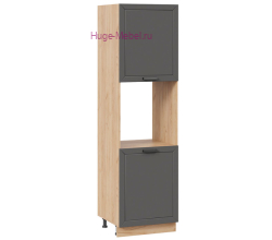 Пенал кухонный напольный с нишей 600 Альфа (вулкан) корпус крафт