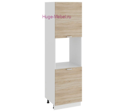 Пенал кухонный напольный с нишей 600 Бетон (дуб сонома)