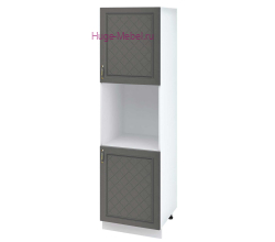 Пенал кухонный напольный с нишей 600 Модена (дуб серый)