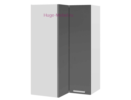 Угловой шкаф верхний прямой высокий 600 Катрин (софт графит)