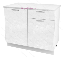 Нижний кухонный шкаф с ящиком  1000 Бетон (бетон белый)