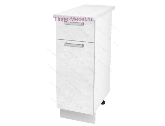 Нижний кухонный шкаф с ящиком  300 Бетон (бетон белый)