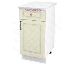 Нижний кухонный шкаф с ящиком  400 Модена (дуб ваниль)