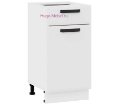 Нижний кухонный шкаф с ящиком 400 Призма (белый супермат)