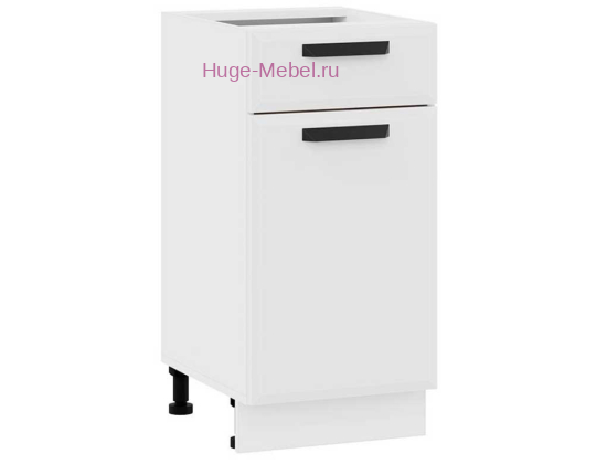 Нижний кухонный шкаф с ящиком 400 Призма (белый супермат)