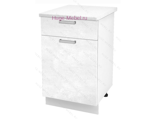 Нижний кухонный шкаф с ящиком  500 Бетон (бетон белый)