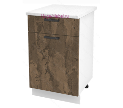 Нижний кухонный шкаф с ящиком  500 Пасаденна (ржавый камень)