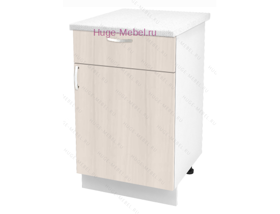 Нижний кухонный шкаф с ящиком  500 Дина (шимо светлый)