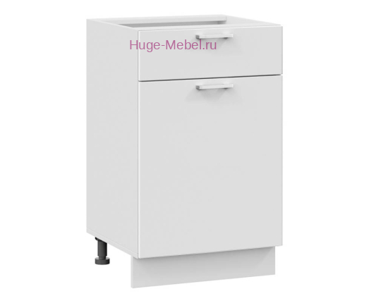 Нижний кухонный шкаф с ящиком  500 Катрин (софт вайт)