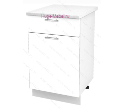 Нижний кухонный шкаф с ящиком  500 Ксения (белый)