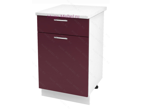 Нижний кухонный шкаф с ящиком  500 Ксения (бордо)