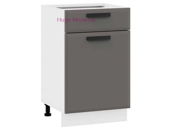 Нижний кухонный шкаф с ящиком 500 Призма (асфальт супермат)