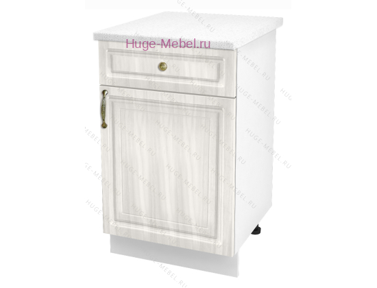 Нижний кухонный шкаф с ящиком  500 Юлия (сандал белый)