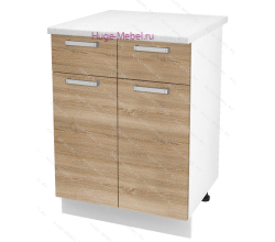 Нижний кухонный шкаф с ящиком  600 Бетон (дуб сонома)