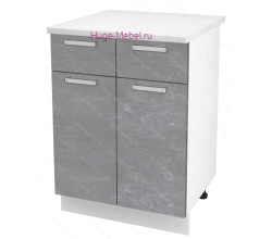 Нижний кухонный шкаф с ящиком  600 Бетон (бетон серый)