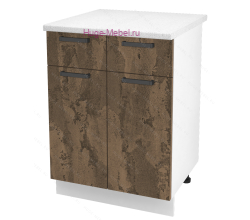 Нижний кухонный шкаф с ящиком  600 Пасаденна (ржавый камень)