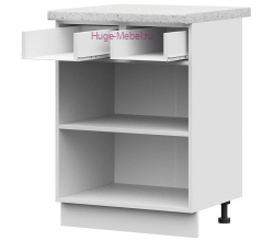 Корпус кухонного шкафа нижнего с 1 ящиком 600 ПВ (белый)