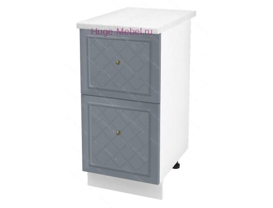 Нижний шкаф кухонный с двумя ящиками 400 Модена (дуб серый)