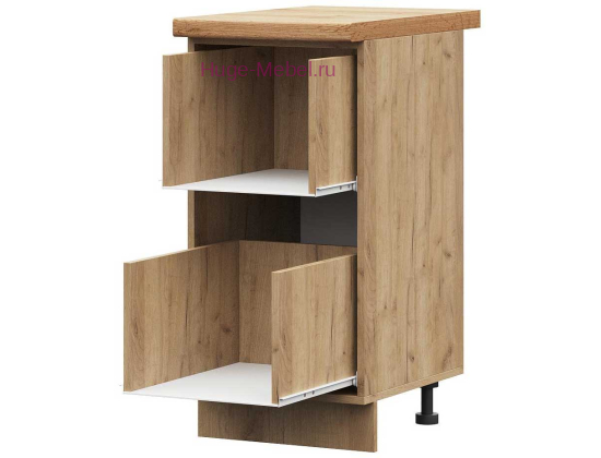 Корпус кухонного шкафа нижнего с 2 ящиками 400 ПВ (дуб крафт)