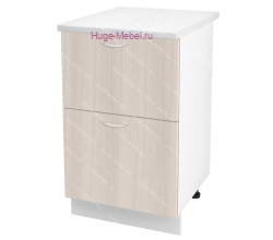 Нижний шкаф кухонный с двумя ящиками 500 Дина (шимо светлый)