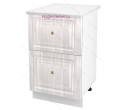 Нижний шкаф кухонный с двумя ящиками 500 Юлия (сандал белый)