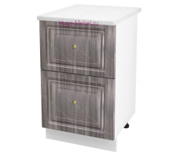 Нижний шкаф кухонный с двумя ящиками 500 Юлия (сандал серый)