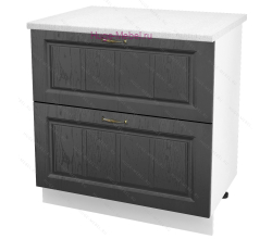 Нижний шкаф кухонный с двумя ящиками 800 Мария (графит)