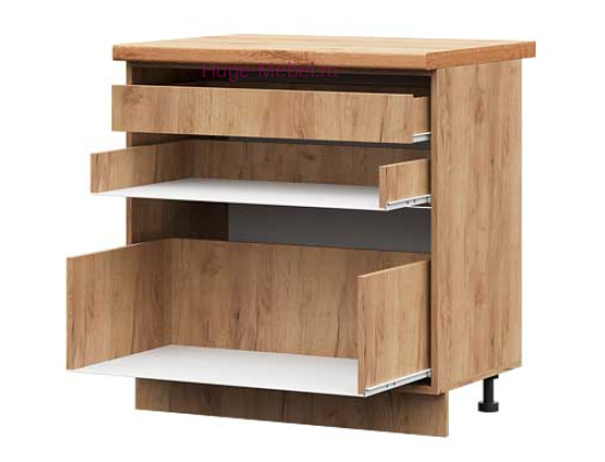 Корпус кухонного шкафа нижнего с внутренним ящиком 800 ПВ (дуб крафт)